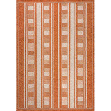 Haynes Modern Double Stripe Indoor/outdoor Area Rug